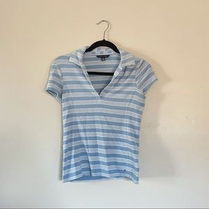 Tommy Hilfiger Blue and White Striped Top